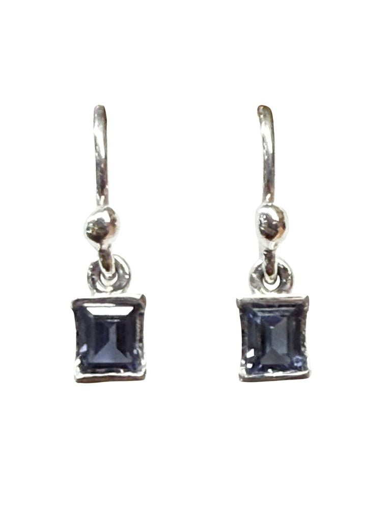 Hand Crafted 18ct White Gold Ceylon Sapphire Earrings