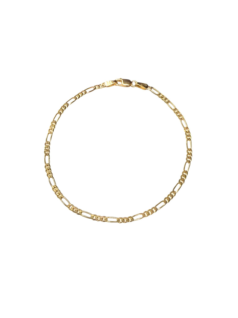 9ct Italian Yellow Gold Figaro Bracelet