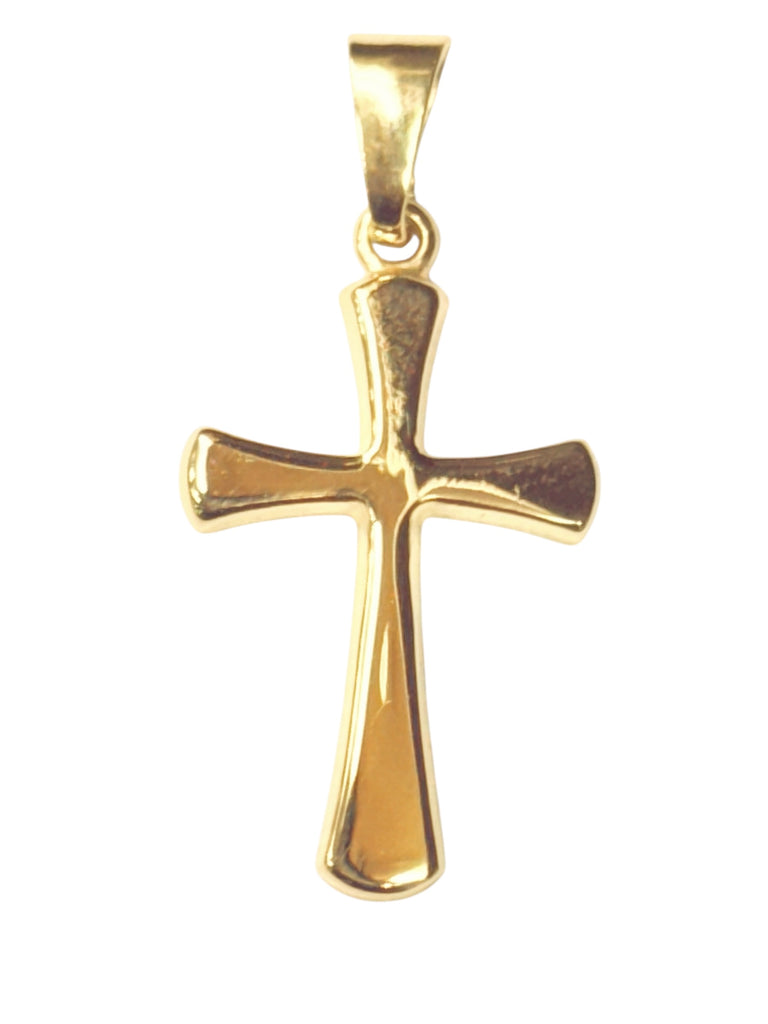 9ct Yellow Gold Cross with Rounded Corners