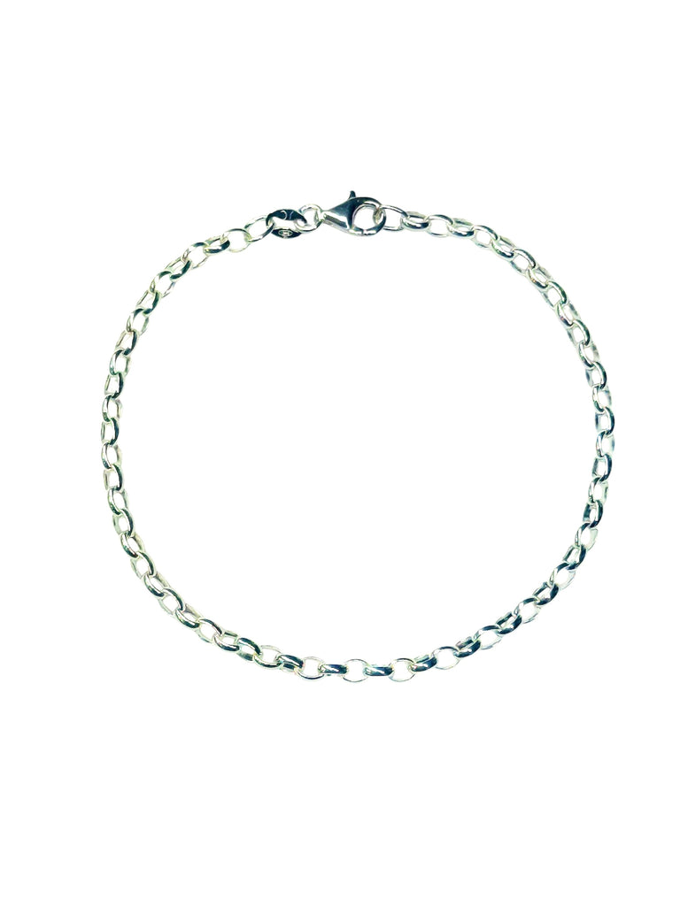 Sterling Silver Oval Belcher Bracelet