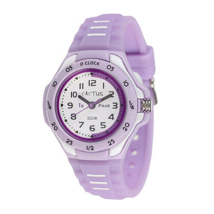 Cactus 'Mentor' Kids Purple Time Teacher Watch