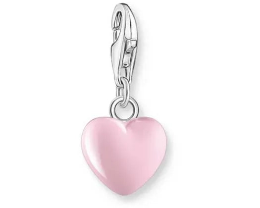 Thomas Sabo 'Charmista' Pink Enamel Heart Charm