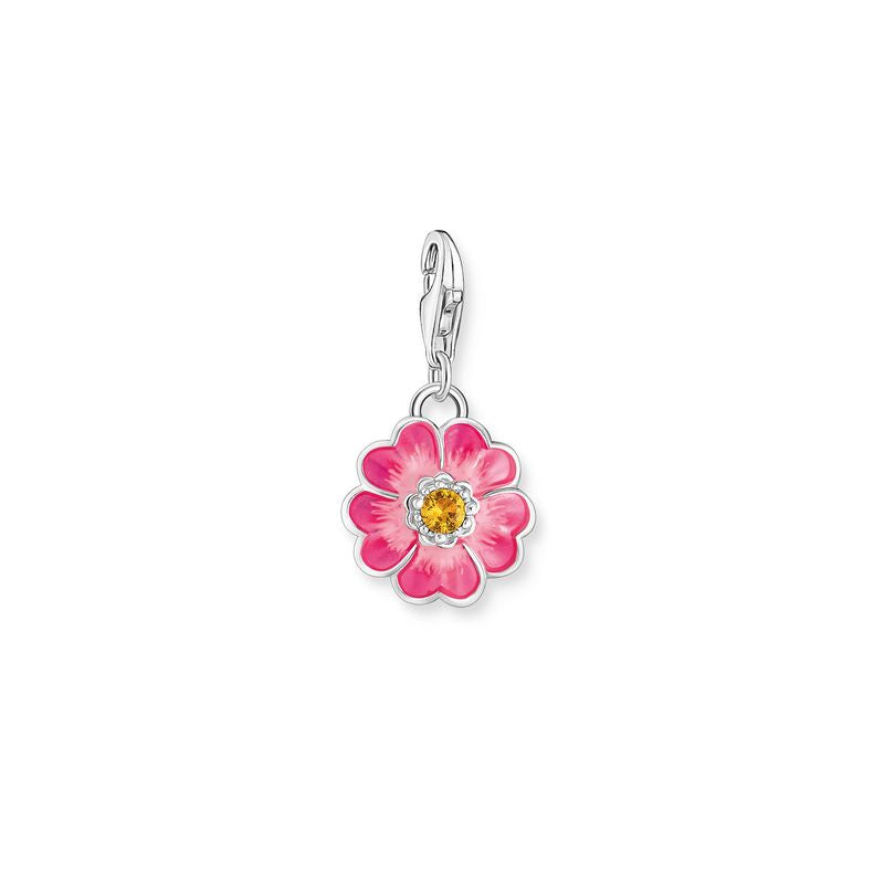 Thomas Sabo Charm Club Sterling Silver & Enamel Plink Flower Charm