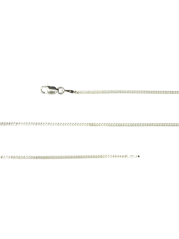 Sterling Silver Diamond Cut Curb Link Chain