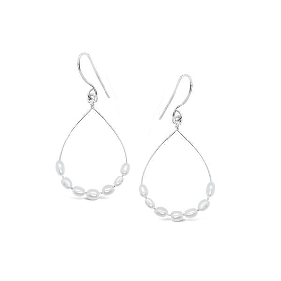Sterling Silver Freshwater Pearl Drop Earrings