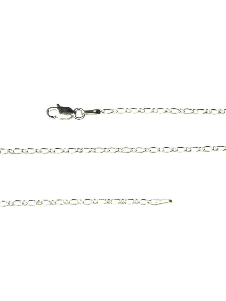 Sterling Silver Diamond Cut Figaro Chain