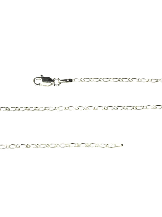 Sterling Silver Diamond Cut Figaro Chain
