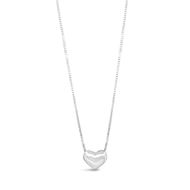 Sterling Silver Puffy Heart Necklace