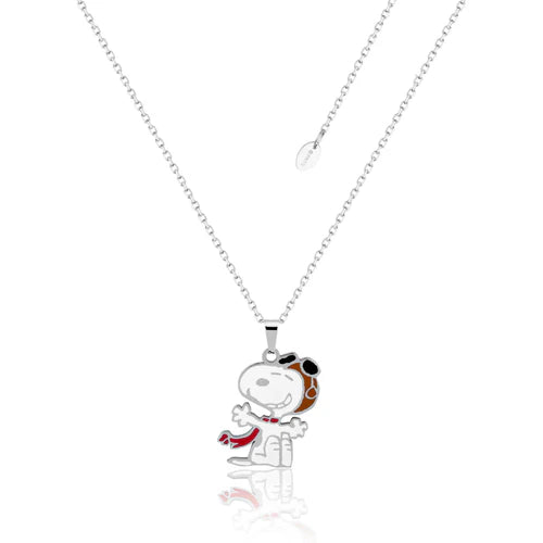 Disney Couture Kingdom Stainless Steel & Enamel Snoopy 'Pilot' Necklace