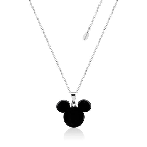 Disney Couture Kingdom Black Acetate Mickey Mouse Head Necklace