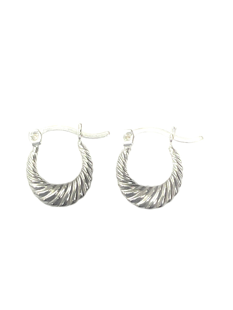 Sterling Silver Junior Creole Earrings