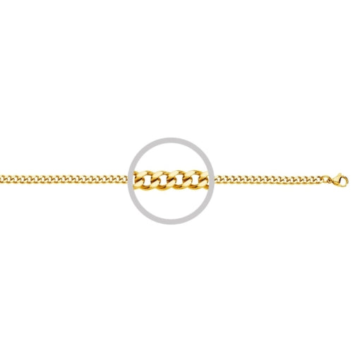 Blaze Stainless Steel Gold Plated Curb Link Chain