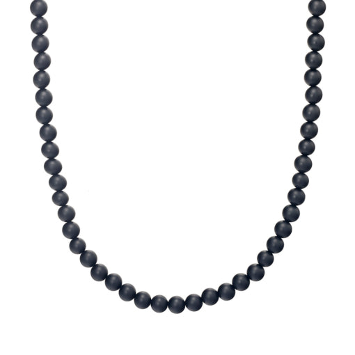 Blaze Matte  Black Onyx Beaded Necklace