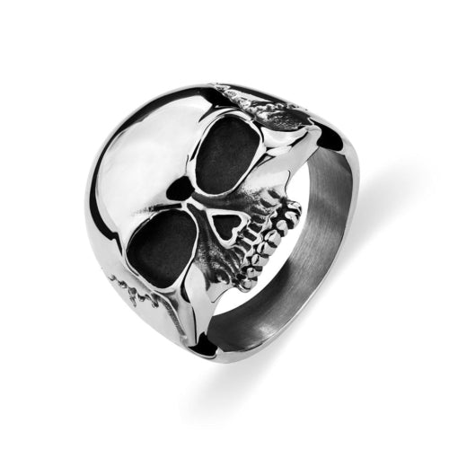 Blaze Stainless Steel Skull Ring