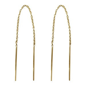 9ct Italian Yellow Gold Thread Earrings