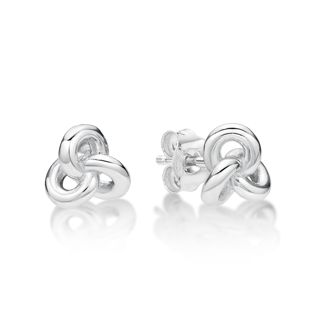 Sterling Silver Knot Stud Earrings
