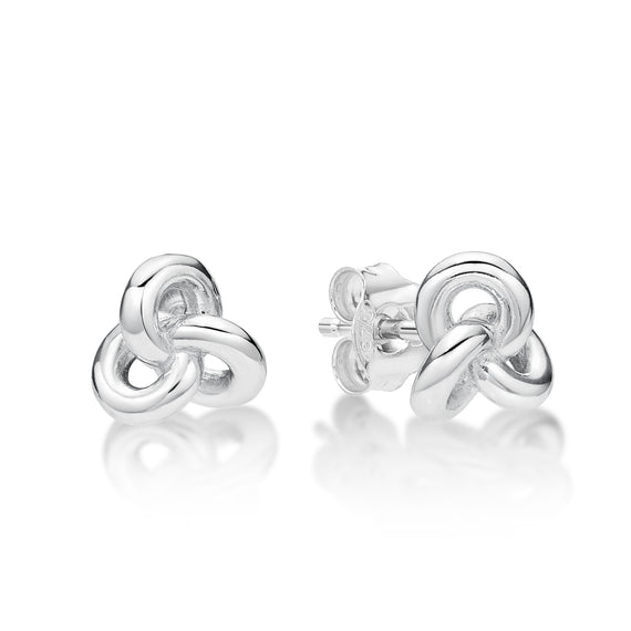 Sterling Silver Knot Stud Earrings