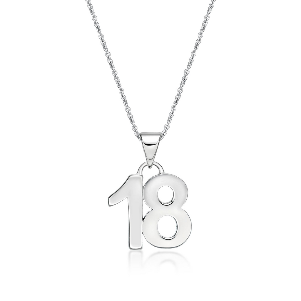 Sterling Silver '18' Necklace