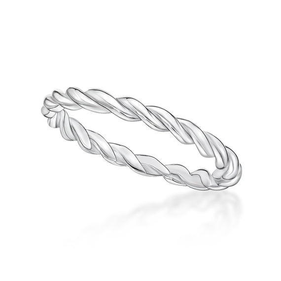 Sterling Silver Stacking Twist Ring