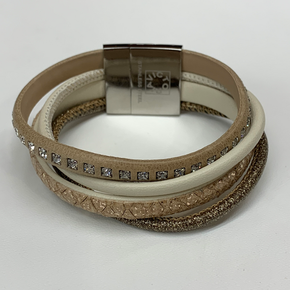 Leather and Stainless Steel Bracelet