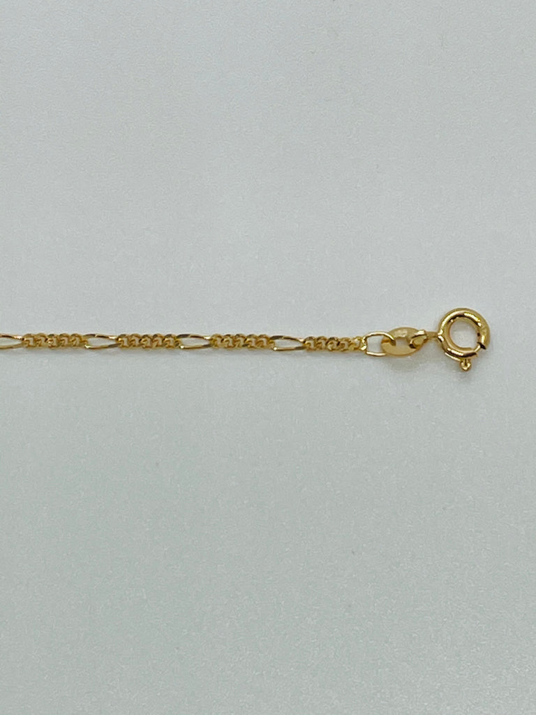 9ct Yellow Gold Baby ID Figaro 5 Bracelet