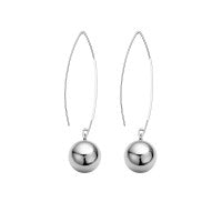 Sterling silver fancy ball hook earrings