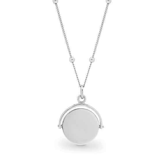 Sterling Silver Necklace with Engravable Pendant