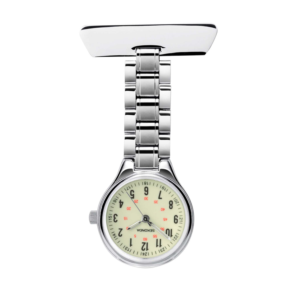 Sekonda Pocket Watch Silver Colour Case and Strap