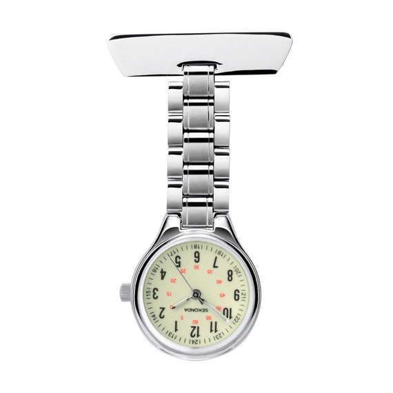Sekonda Pocket Watch Silver Colour Case and Strap