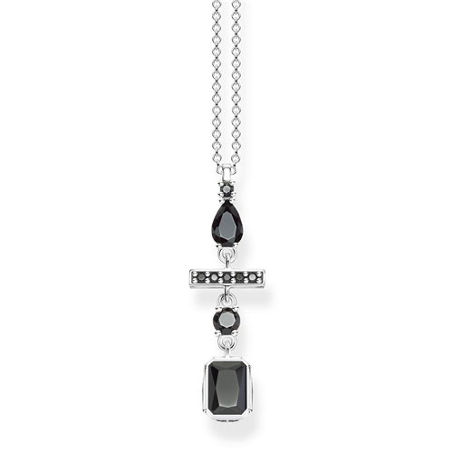 Thomas Sabo Sterling Silver Deco Black Necklace